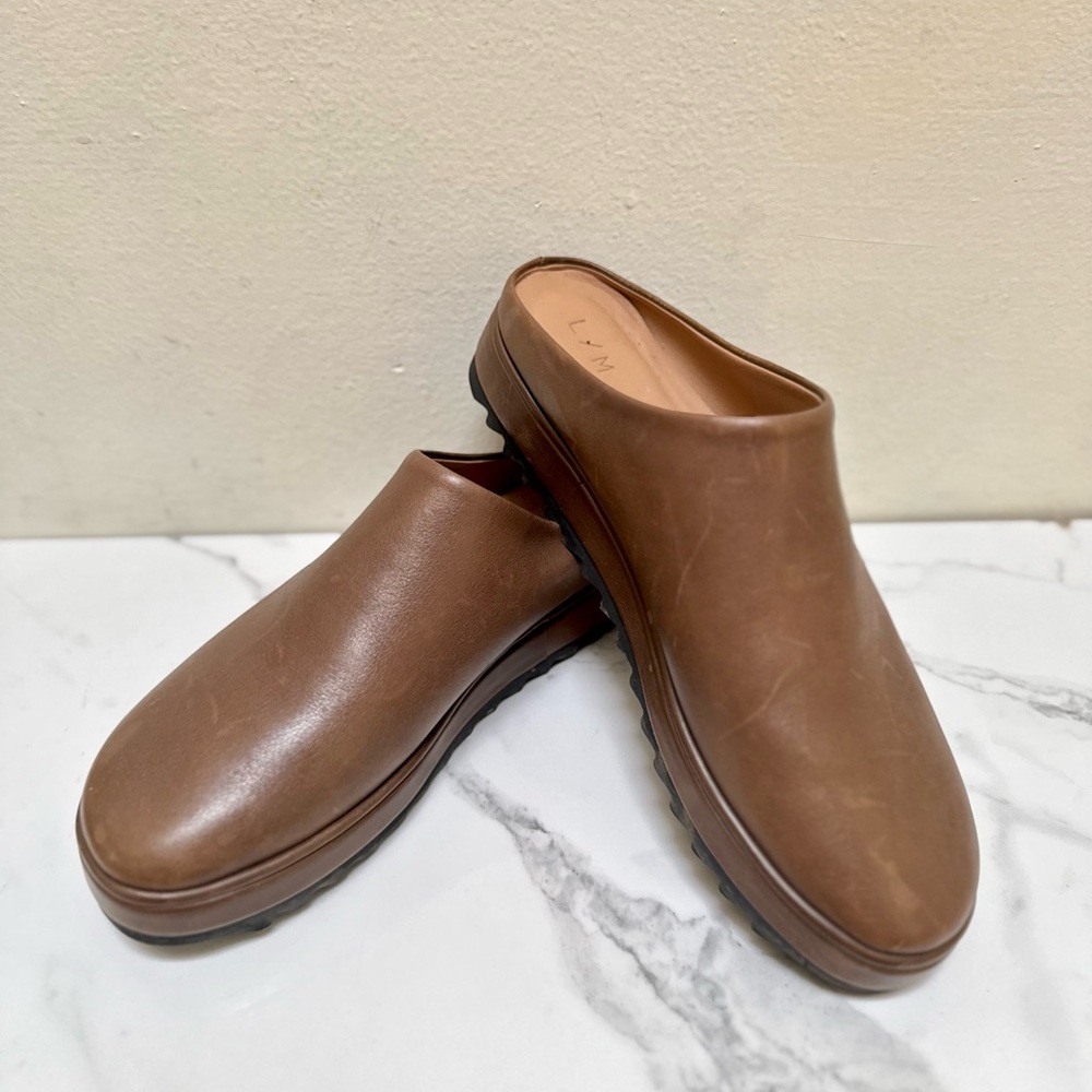Lauren Manoogian Brown Leather Moto Mules - Picture 8 of 11